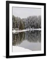 Yellowstone River in Winter, Yellowstone National Park, UNESCO World Heritage Site, Wyoming, USA-Pitamitz Sergio-Framed Photographic Print