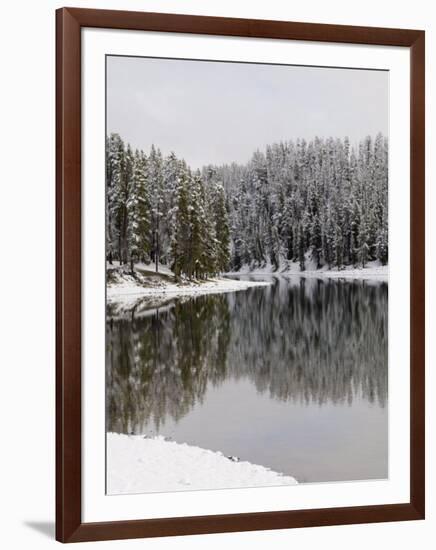 Yellowstone River in Winter, Yellowstone National Park, UNESCO World Heritage Site, Wyoming, USA-Pitamitz Sergio-Framed Photographic Print