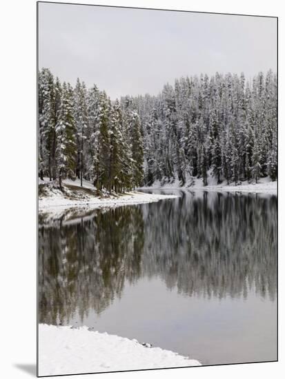 Yellowstone River in Winter, Yellowstone National Park, UNESCO World Heritage Site, Wyoming, USA-Pitamitz Sergio-Mounted Photographic Print