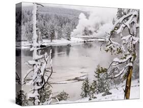 Yellowstone River in Winter, Yellowstone National Park, Wyoming, USA-Sergio Pitamitz-Stretched Canvas