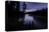 Yellowstone River Morning Silhouettes-Vincent James-Stretched Canvas