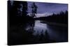 Yellowstone River Morning Silhouettes-Vincent James-Stretched Canvas