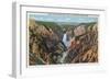 Yellowstone, WY - Grand Canyon from Artist's Point-Lantern Press-Framed Art Print