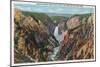 Yellowstone, WY - Grand Canyon from Artist's Point-Lantern Press-Mounted Art Print