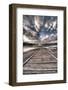 Yellowstone, Wyoming: a Wooden Path Going Through Norris Geyser Basin on a Cloudy Sunset-Brad Beck-Framed Photographic Print