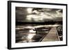 Yellowstone, Wyoming: a Wooden Path Going Through Norris Geyser Basin on a Cloudy Sunset-Brad Beck-Framed Photographic Print