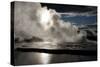 Yellowstone, Wyoming: Reflections of the Sky in the Pools of the Great Fountain Geyser-Brad Beck-Stretched Canvas
