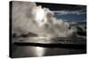 Yellowstone, Wyoming: Reflections of the Sky in the Pools of the Great Fountain Geyser-Brad Beck-Stretched Canvas