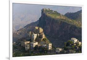 Yemen, Al Mahwit Province, Al Karn, Mountain Village, Elevated View-Peter Adams-Framed Photographic Print