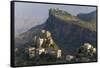 Yemen, Al Mahwit Province, Al Karn, Mountain Village, Elevated View-Peter Adams-Framed Stretched Canvas