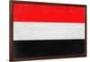 Yemen Flag Design with Wood Patterning - Flags of the World Series-Philippe Hugonnard-Framed Art Print