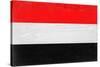 Yemen Flag Design with Wood Patterning - Flags of the World Series-Philippe Hugonnard-Stretched Canvas