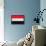 Yemen Flag Design with Wood Patterning - Flags of the World Series-Philippe Hugonnard-Framed Stretched Canvas displayed on a wall