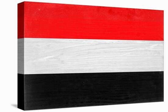 Yemen Flag Design with Wood Patterning - Flags of the World Series-Philippe Hugonnard-Stretched Canvas