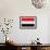 Yemen Flag Design with Wood Patterning - Flags of the World Series-Philippe Hugonnard-Framed Art Print displayed on a wall