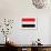 Yemen Flag Design with Wood Patterning - Flags of the World Series-Philippe Hugonnard-Framed Art Print displayed on a wall