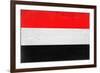 Yemen Flag Design with Wood Patterning - Flags of the World Series-Philippe Hugonnard-Framed Art Print