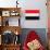 Yemen Flag Design with Wood Patterning - Flags of the World Series-Philippe Hugonnard-Art Print displayed on a wall