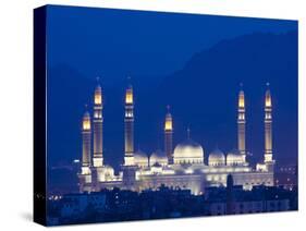 Yemen, Sana'A, Al-Saleh Mosque at Dusk-Nick Ledger-Stretched Canvas