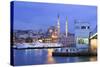 Yeni Mosque and Galata Bridge, Istanbul, Turkey, Europe-Richard Cummins-Stretched Canvas