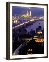 Yeni Mosque and the Galata Bridge, Istanbul, Turkey-Ali Kabas-Framed Premium Photographic Print