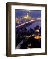 Yeni Mosque and the Galata Bridge, Istanbul, Turkey-Ali Kabas-Framed Photographic Print