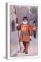 Yeoman of the Guard, Tower of London-Ernest Ibbetson-Stretched Canvas
