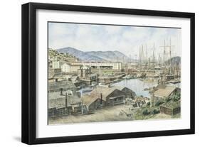 Yerba Buena Cove, San Fran.-Stanton Manolakas-Framed Giclee Print