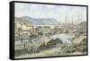 Yerba Buena Cove, San Fran.-Stanton Manolakas-Framed Stretched Canvas