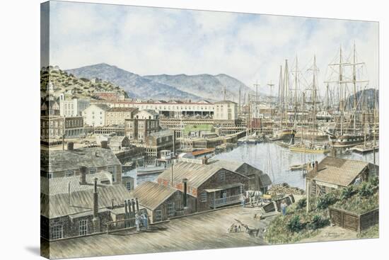 Yerba Buena Cove, San Fran.-Stanton Manolakas-Stretched Canvas