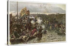 Yermak Timofeyevich Leads a Cossack Invasion of Siberia-null-Stretched Canvas