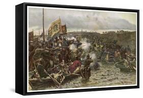 Yermak Timofeyevich Leads a Cossack Invasion of Siberia-null-Framed Stretched Canvas