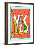 Yes by Annimo-null-Framed Art Print