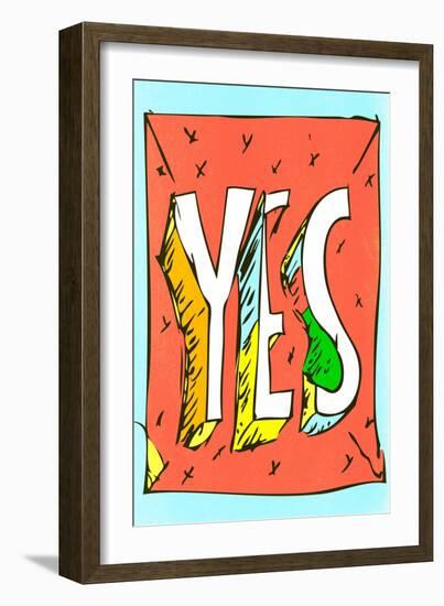 Yes by Annimo-null-Framed Art Print