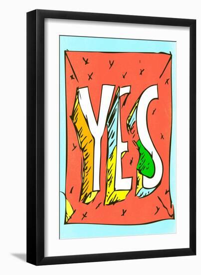 Yes by Annimo-null-Framed Art Print