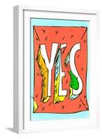 Yes by Annimo-null-Framed Art Print