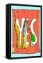 Yes by Annimo-null-Framed Stretched Canvas