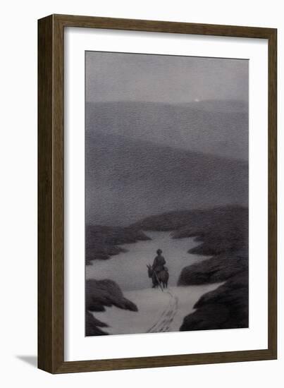 Yes, I see something far far away said the boy, its shimmering-Hans Dahl-Framed Giclee Print