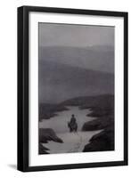 Yes, I see something far far away said the boy, its shimmering-Hans Dahl-Framed Giclee Print