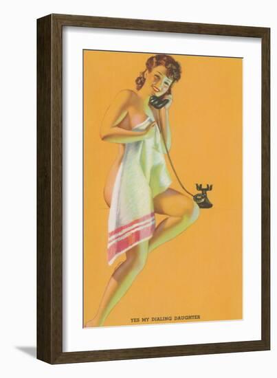 Yes, My Dialing Daughtere-null-Framed Art Print