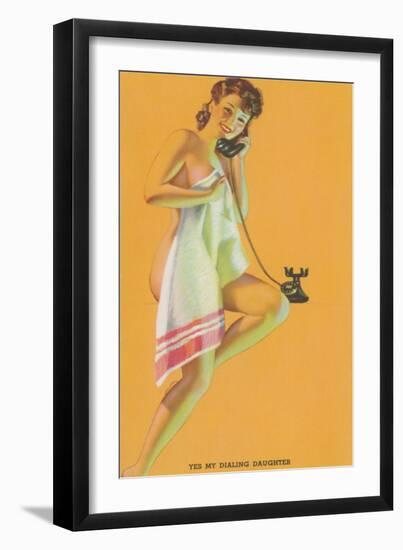 Yes, My Dialing Daughtere-null-Framed Art Print