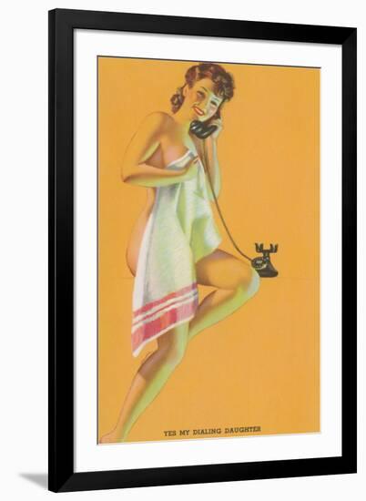 Yes, My Dialing Daughtere-null-Framed Art Print