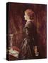 'Yes or No?'-John Everett Millais-Stretched Canvas