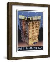Yes the Hotel Touring at Milano Italy is Big and Its Fine Label Design Emphasises It-null-Framed Art Print