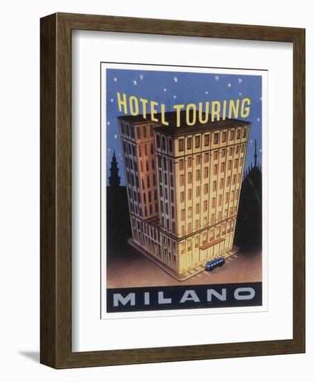 Yes the Hotel Touring at Milano Italy is Big and Its Fine Label Design Emphasises It-null-Framed Art Print