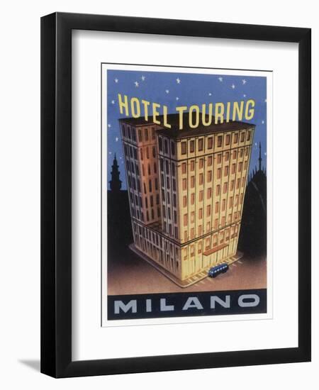 Yes the Hotel Touring at Milano Italy is Big and Its Fine Label Design Emphasises It-null-Framed Art Print