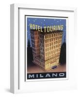 Yes the Hotel Touring at Milano Italy is Big and Its Fine Label Design Emphasises It-null-Framed Art Print