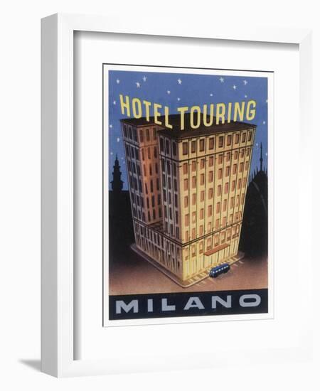 Yes the Hotel Touring at Milano Italy is Big and Its Fine Label Design Emphasises It-null-Framed Art Print