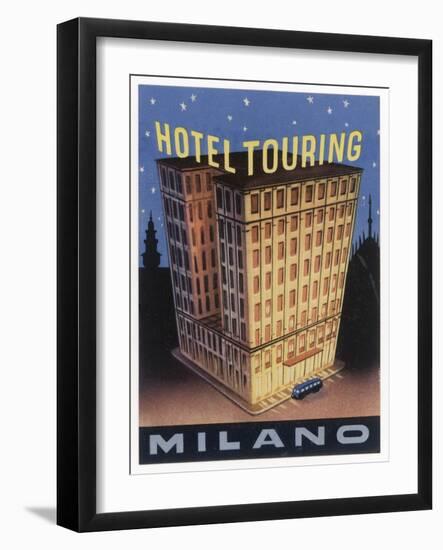 Yes the Hotel Touring at Milano Italy is Big and Its Fine Label Design Emphasises It-null-Framed Art Print