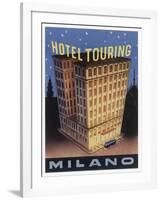 Yes the Hotel Touring at Milano Italy is Big and Its Fine Label Design Emphasises It-null-Framed Art Print